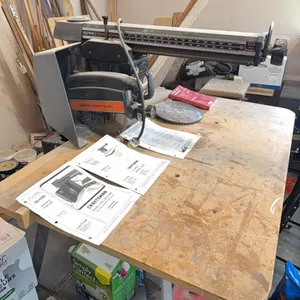 Craftsman 10" Radial Arm Saw on Wheeled Stand **THIS ITEM SOLD LIVE ON-SITE ONLY, NOT FOR ONLINE BIDDING