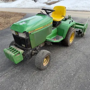 John Deere 425 Lawn Tractor w/ roto tiller