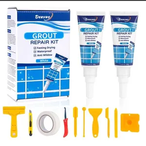 Deuvo Grout Repair Kit - White, Waterproof and Fast-Drying