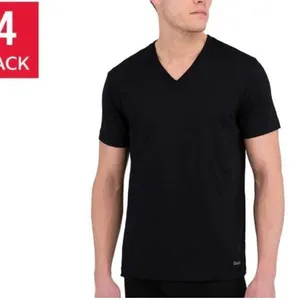 Kenneth Cole New York Cotton Stretch V-Neck T-Shirts 4-Pack XL/ TG