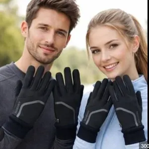 Karbon Hydrowind Running Gloves, Unisex, Black, Medium