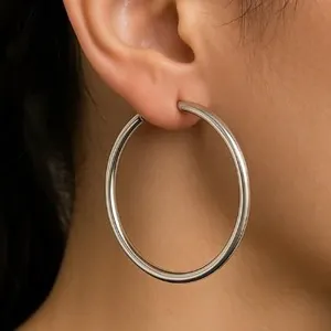$40, SILVER(1.51g),  HOOP 36MM EARRING, retail value $40