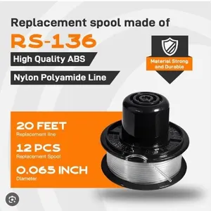 Black+Decker RS-136 Bump Feed Trimmer Spool, 20 ft, 0.065 in Compatibility