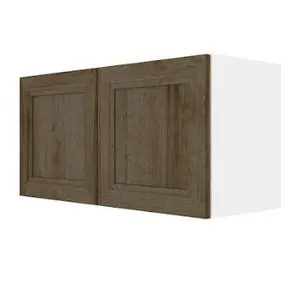 Eklipse 30-Inch Wall Cabinet With Double Doors and Oak Finish - Model EROS-WP30