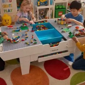 KidKraft Play Table With Storage And Gray Surfaces