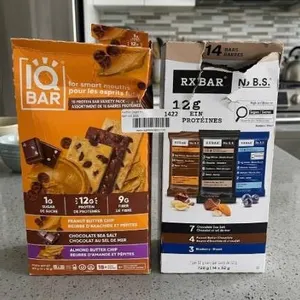 IÃ– Bar and RXBAR 12g Protein Bars Assorted Flavors