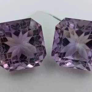 68.4 ct Certified Amethyst gemstone Pair ($10,260 Appraisal)