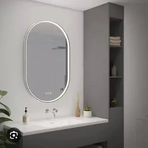 Artika Rogue Oval LED Mirror With Dimmable Lighting and Anti-Fog Feature