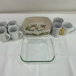 Pyrex Baking Dish, White Mugs and More