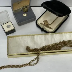 Men�s Chain, Cuff Links, Pin, Watch Fob