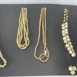 Vintage Pearl-Like Necklaces, Necklace & Clip-On