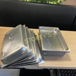 3 Full Size S/S Inserts & 5 Lids