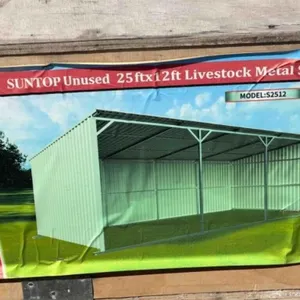Suntop 25�x12� Metal Livestock Shed