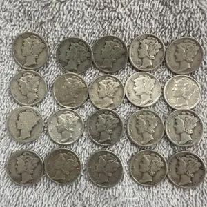 20 Mercury Dimes  90% silver