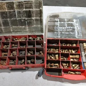 2 Portable organizer cases with assorted fittings