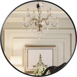 NEW $50 (20") Growsun Black Round Mirror
