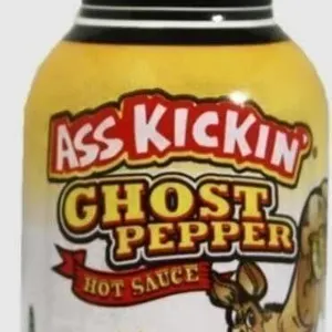 4x ASS KICKIN� GHOST PEPPER MINI HOT SAUCE .75oz