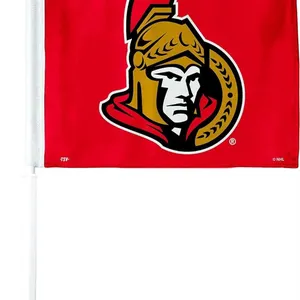 Black NHL 2-Sided Car Flag - Vehicle D cor Flag -