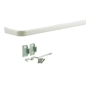 NEW Kenney Enamel White Curtain Rod 48 in. L X 86