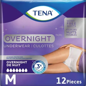 NEW TENA Incontinence Underwear, Overnight Absorbe
