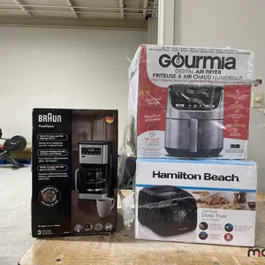Braun Coffee Maker, Hamilton Beach Deep Fryer & Gourmia Air Fryer
 UNRESERVED