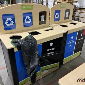 (2) Wood-Top Disposal Bins on Casters
 UNRESERVED
