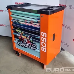 Boss Wheeled Tool Cart with 258pc Tools (Orange) 