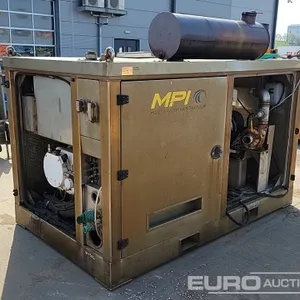 Skid Mounted Water Jetting Unit, Cummins Engine (Parts Missing) 