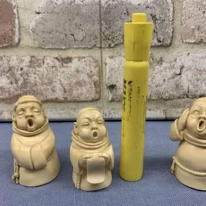 (3 PCS) VINTAGE G.R. GINO CARVED ALABASTER