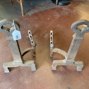 VINTAGE FIREPLACE ANDIRONS