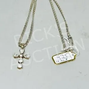 Italian 925 sterling necklace & cross pendant