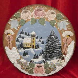 Winter Church Box with Rosealing Floral details