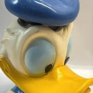 Vintage Rubber Donald Duck Coin Bank 11 Inches
