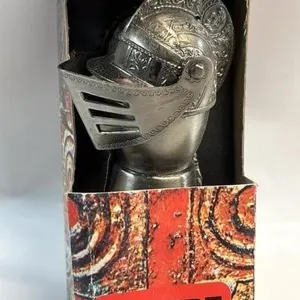 Vintage knight helmet, auto jigger bar accessory
