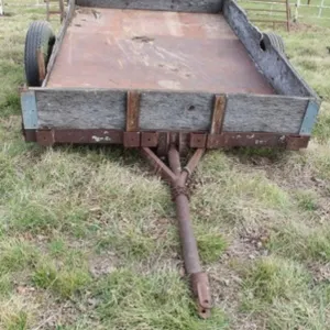 10'x6' Single Axle Pin Hitch Trailer, Metal Floor
