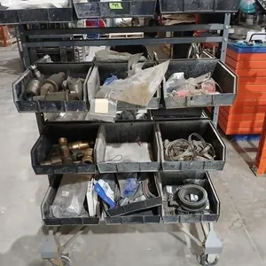 Mobile stackable Bin rail rack, 26 bins with