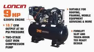 StanForge-GAC40 Air compressor 40 Gallon Loncin. (GST 5% & PST 7% charged)