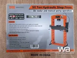 StanForge-SP50  50 Ton Capacity Hydraulic Shop Press. (GST 5% & PST 7% charged)