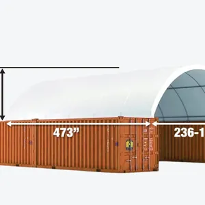 StanForge-ST2041CE 20" x 40' Single Truss Storage Container Shelter   (GST 5% & PST 7% charged)