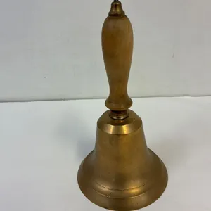 Antique school bell  10” tall. Brass