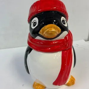 Penguin cookie jar. 11” tall