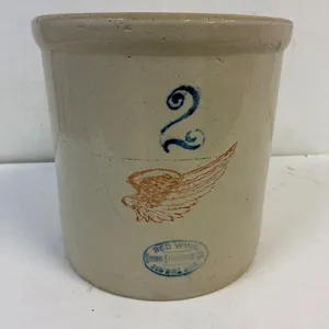 2 Gallon Red Wing Crock. Hairline cracks
