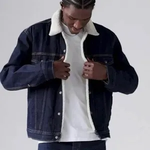 NEW $150 (L) DARKWASH Levis Sherpa Denim Jacket