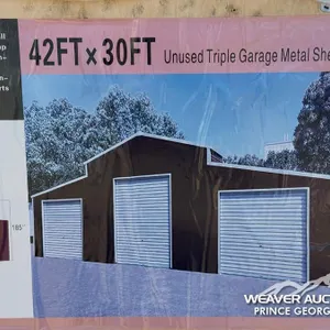 42 X 30 FT. TRIPLE GARAGE METAL SHED