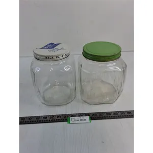 (2) Vintage Glass Containers