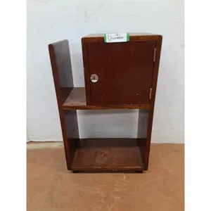 * Vintage "Art Deco" Wooden Bedside Table - 15x9x24" - Pickup Only