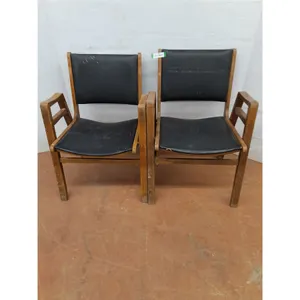 * (2) MCM Wooden Adult Size Stack Chairs - Some Damage - Pickup Only