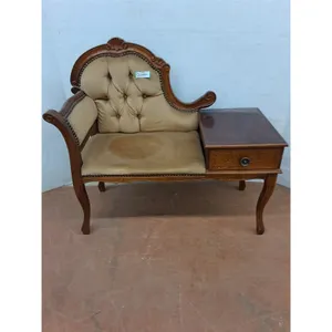 * Vintage "Louis XV Style" Telephone Bench - 37x16x33" - Cannot Ship