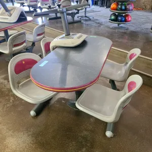 Brunswick Table Set with Integrated Seats & Additional Non-Fixed Seat