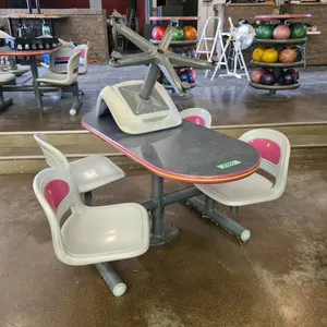 Brunswick Table Set with Integrated Seats & Additional Non-Fixed Seat